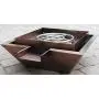 Custom Install Parts 18'' 24'' Stainless Steel or Rustic Black Square Fire Pit Bowl Pot w/Waterfall Column (24'' Fire Pit w/Waterfall, Copper Cladded) Custom Install Parts 18'' 24'' Stainless Steel or Rustic Black Square Fire Pit Bowl Pot w/Waterfall Column (24'' Fire Pit w/Waterfall, Copper Cladded)