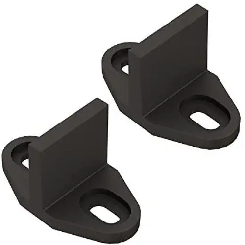 JUBEST Black Aluminum Floor Guide for Sliding Barn Door Hardware Set of 2 JUBEST Black Aluminum Floor Guide for Sliding Barn Door Hardware Set of 2