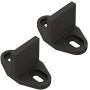 JUBEST Black Aluminum Floor Guide for Sliding Barn Door Hardware Set of 2