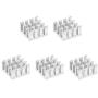 uxcell Electronic Radiators Heatsink for MOS GPU IC Chip Silver 14 x 14 x 8 mm 5pcs