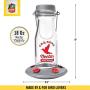 More Birds Jersey Hummingbird Feeder, Glass Milk Bottle, 5 Feeding Ports and 18-Ounce Nectar Capacity