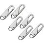 6pcs Zipper Pulls Universal Metal Handle Repair Parts Replacement, for Jacket,Coat,Luggage,Backpack,Handbag(Silver)