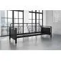 DHP Henley Metal Arm Futon Frame, Industrial Loft Design, Converts to Sleeper, Black Sturdy Metal