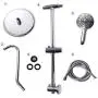 Rain Shower Head with Handheld - Sarlai Dual Shower Combo,Stainless Steel 10 Inch Shower Head,5-setting Handheld Sprayer with Plastic Drill-Free Adjustable Slide Bar and Hose, Chrome Finish