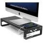 Vaydeer USB 3.0 Aluminum Monitor Stand Metal Riser Support Transfer Data and Charging,Keyboard and Mouse Storage Desk Organizer(44x20x9cm)
