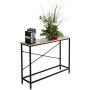 Bonnlo Entry Way Console Table Sturdy Metal Frame Sofa Table with Scratch-Resistant & Water-Resistant Wooden Top