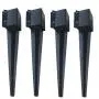 MTB Fence Post Anchor Ground Spike Metal Black Powder Coated 36 x 6 x 6 Inches Outer Diameter (Inner Diameter 5.5 x5.5 Inches), Pack of 4 MTB Fence Post Anchor Ground Spike Metal Black Powder Coated 36 x 6 x 6 Inches Outer Diameter (Inner Diameter 5.5 x5.5 Inches), Pack of 4