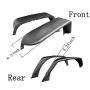 Mifeier Fit 2007-2018 Wrangler JK Front+ Rear Textured Steel Flat Fender Flares (Drilling Required)