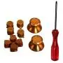 Timorn Replacement Parts Aluminum Metal Thumbsticks D-Pad Bullet ABXY Buttons Mod Kit for Playstation 4 PS4 Controller (Gold Set) Timorn Replacement Parts Aluminum Metal Thumbsticks D-Pad Bullet ABXY Buttons Mod Kit for Playstation 4 PS4 Controller (Gold Set)