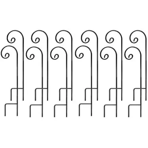 Ashman Shepherd Hook 35 Inch 12 Pack, 1/2 Inch Thick, Made of Premium Metal for Hanging Bird Feeders, Mason Jars, Plant Hangers, Flower Basket, Christmas Lights, Lanterns, Garden Stakes and Weddings Ashman Shepherd Hook 35 Inch 12 Pack, 1/2 Inch Thick, Made of Premium Metal for Hanging Bird Feeders, Mason Jars, Plant Hangers, Flower Basket, Christmas Lights, Lanterns, Garden Stakes and Weddings