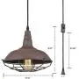 AXILAND Farmhouse Industrial Lighting Fixture Plug in Pendant Metal Hanging Lights AXILAND Farmhouse Industrial Lighting Fixture Plug in Pendant Metal Hanging Lights