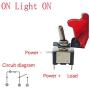 ESUPPORT Car Red Cover Red LED Light Rokcer Toggle Switch SPST ON Off Pack of 5