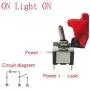 ESUPPORT Car Red Cover Red LED Light Rokcer Toggle Switch SPST ON Off Pack of 5