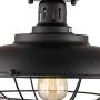 HMVPL Farmhouse Close to Ceiling Light, Metal Cage Semi Flush Mount Lighting Fixture Black Edison Light for Kitchen Island Dining Room Foyer Hallway Porch Entryway Bedroom