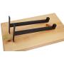 OVOV 2 Pcs Steel Heavy Duty Shelf Brackets Wall Mounted Industrial Metal Shelf Supports Matte Black 12 Inches