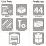 Akro-Mils 44 Drawer 10144, Plastic Parts Storage Hardware and Craft Cabinet, (20-Inch W x 6-Inch D x 16-Inch H), Black (1-Pack)