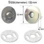 BALABALA 50 Sets 18mm Silver Tone Magnetic Buttons Snap Clasps for Handbag Purses Bags Clothes Leather Sewing Craft DIY BALABALA 50 Sets 18mm Silver Tone Magnetic Buttons Snap Clasps for Handbag Purses Bags Clothes Leather Sewing Craft DIY