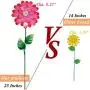 Juegoal 25 Inch Flower Garden Stakes Decor, Shaking Head Metal Outdoor Sunflowers Daisy Glow in Dark Metal Yard Art, Indoor Outdoor Lawn Pathway Patio Ornaments,Set of 2 Juegoal 25 Inch Flower Garden Stakes Decor, Shaking Head Metal Outdoor Sunflowers Daisy Glow in Dark Metal Yard Art, Indoor Outdoor Lawn Pathway Patio Ornaments,Set of 2