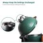 KAMaster Cast Iron Chimney Cap for Big Green Egg Daisy Wheel Large&Medium Dual Function Metal Top with Slide Draft Top Damper Cap Big Green Egg Accessories Vented Cap Big Green Egg Replacement Parts