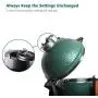 KAMaster Cast Iron Chimney Cap for Big Green Egg Daisy Wheel Large&Medium Dual Function Metal Top with Slide Draft Top Damper Cap Big Green Egg Accessories Vented Cap Big Green Egg Replacement Parts
