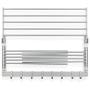 brightmaison Space Saver Wall Mounted Laundry Clothes Drying Rack with Hooks and Swing Arms Metal Silver Space Saver