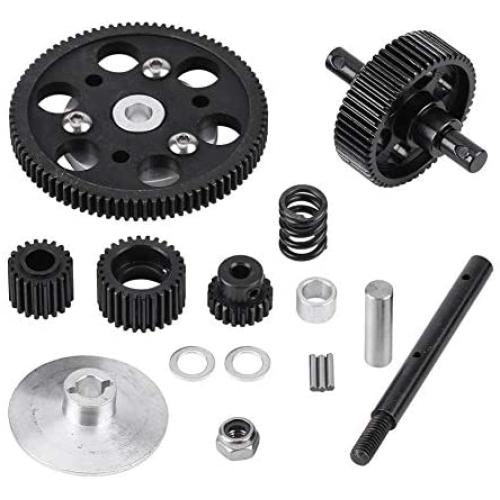 RC Car Straight Gear, Metal RC Center Gearbox Straight Gears Set for SCX10 RC Model Car Component Parts Accessories