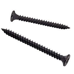 smseace 100 Black Cross Flat Head Tapping Screws Drywall Nail Wood Screw #8 x 1-3/4'', 8 x 2'' (50 Pcs Each) M4-45/50mm-100p