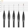 Detail Paint Brushes Set Artist Paint Brushes Painting Supplies for Art Watercolor Acrylics Oil, 5 Pieces (Black)