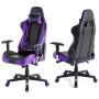 Gtracing Gaming Chair Racing Office Computer Ergonomic Video Game Chair Backrest and Seat Height Adjustable Swivel Recliner with Headrest and Lumbar Pillow Esports Chair,Purple