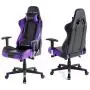 Gtracing Gaming Chair Racing Office Computer Ergonomic Video Game Chair Backrest and Seat Height Adjustable Swivel Recliner with Headrest and Lumbar Pillow Esports Chair,Purple