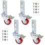 4pc - Storage Rack Caster Wheels (Adapts to Boltless Self Locking Shelving Racks) (3'' (500 Max Total Capacity)) 4pc - Storage Rack Caster Wheels (Adapts to Boltless Self Locking Shelving Racks) (3'' (500 Max Total Capacity))