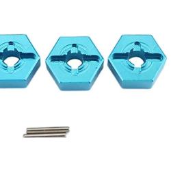 F Fityle 4PCS Metal 12mm Wheel Hex Hubs Mount Adapter with 4pcs Pins for 1/14 RC Car Buggy WLtoys 144001 124018 124019 Parts