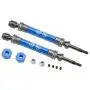 keyren Rear Drive Shaft RC Truck Drive Shaft, 2pcs SLA031 Upgrade Parts CVD Transmission Axle, Metal for Traxxas Slash 4X4 1/10 Truck RC Car(SLA031NB Dark Blue) keyren Rear Drive Shaft RC Truck Drive Shaft, 2pcs SLA031 Upgrade Parts CVD Transmission Axle, Metal for Traxxas Slash 4X4 1/10 Truck RC Car(SLA031NB Dark Blue)