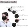 Wecolor 100 Pcs Disposable 3 Ply Earloop Face Masks, Suitable for Home, School, Office and Outdoors (Black)