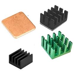 Easycargo 30pcs Raspberry Pi Heatsink Kit Aluminum + Copper + 3M 8810 Thermal Conductive Adhesive Tape for Cooling Cooler Raspberry Pi 4, 3B+, 3B, Pi 2, Pi Model B+ (Green (30pcs))