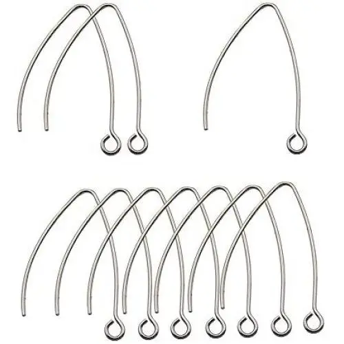 80pcs Stainless Steel Dangle Open V Shape Hoop Earrings Hooks Findings for DIY Jewellery Making Earrings Findings (10688) 80pcs Stainless Steel Dangle Open V Shape Hoop Earrings Hooks Findings for DIY Jewellery Making Earrings Findings (10688)