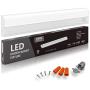 Hardwired LED Under Cabinet Task Lighting - 14 Watt, 21'', Dimmable, 3000K (Soft White), Wide Body, Long Lasting Metal Base with Frost Lens