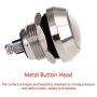 ESUPPORT 12mm Anti Vandal Momentary Metal Push Button Toggle Switch Pack of 10