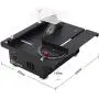 Huanyu Mini Table Saw Thickness 40MM Desktop Speed Adjustable Double Rotation with Dustproof Saw Blade Metal Wood Acrylic (Standard Set)