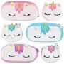 SUBANG 6 Pieces Pencil Case Unicorn Cotton Pencil Bag Soft Pencil Case Makeup Bag Cosmetic Bag