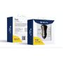 Delfy Tropo Metal - Fast Dual Car Charger - 2 Ports USB-A QC 3.0 USB-C PD 3.0-36W Quick Charge Power Adapter - Circuit Protection - iPhone 11/11 Pro/11 Pro Max/XS/XR/X/8, iPad Pro/Air/Mini, Samsung
