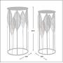 FirsTime & Co. Loraina Leaves Outdoor Plant Stand 2-Piece Set, American Crafted, Black, 12.5 x 12.5 x 27.5 , FirsTime & Co. Loraina Leaves Outdoor Plant Stand 2-Piece Set, American Crafted, Black, 12.5 x 12.5 x 27.5 ,