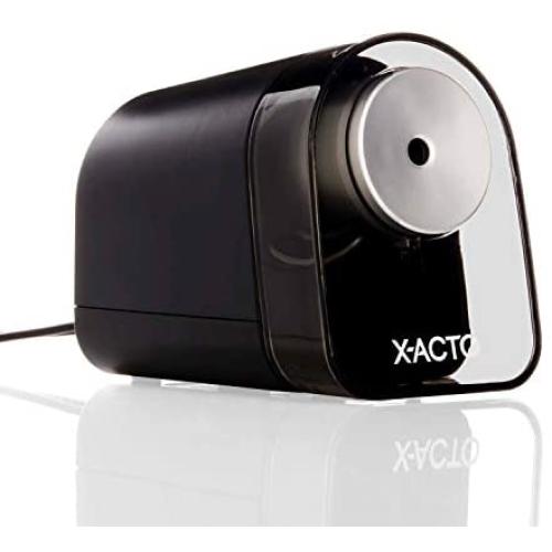 X-ACTO Pencil Sharpener, XLR Electric Pencil Sharpener, Pencil Saver, SafeStart Motor, Black, 1 Count