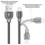 Lightning Cable,[MFi Certified]Fantany Durable Metal USB Lightning Charging Cable for iPhone 12,12 Mini,12 Pro,12 Pro Max,11,11 Pro,11 Pro Max,XS,SE,iPad Mini,iPad Air,iPod Touch (3.3ft, Black)