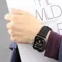 Misker Nylon Band Compatible with Apple Watch Band 44mm 42mm 40mm 38mm,Breathable Sport Strap with Metal Buckle Compatible with iwatch Series 5/4/3/2/1 (2-Packs Black/Navy Blue, 38mm/40mm)