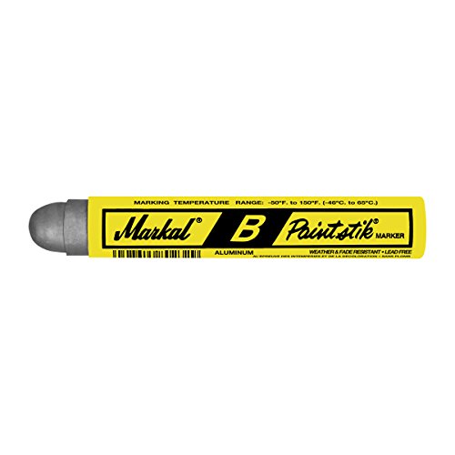 Markal 80232 B Paintstik Solid Paint Ambient Surface Marker, Aluminum (Pack of 12)