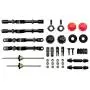 Facibom Metal Front Rear Bridge Axle Differential Gear for WPL B14 B24 B16 B36 C14 C24 C34 1/16 RC Car Upgrade Parts,Black