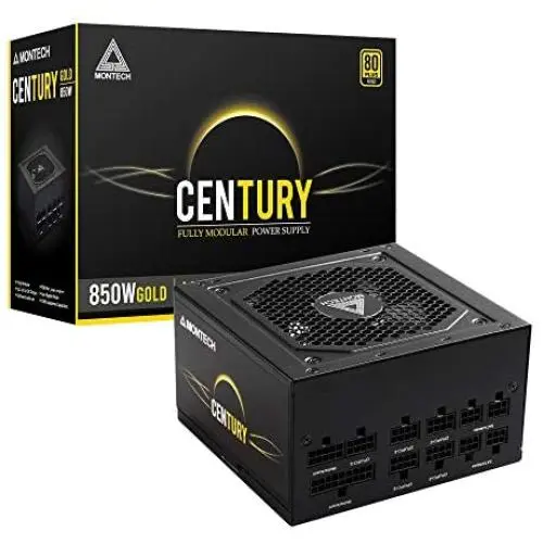 MONTECH Century 850 Watt 80 Plus Gold Certified Fully Modular Power Supply, Compact ATX Size, FDB Premium Fan, Full Japanese Capacitors, High-Performance Compoents MONTECH Century 850 Watt 80 Plus Gold Certified Fully Modular Power Supply, Compact ATX Size, FDB Premium Fan, Full Japanese Capacitors, High-Performance Compoents
