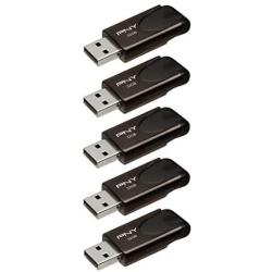 PNY Attaché 4 32GB USB 2.0 Flash Drive 5-Pack - P-FD32GX5ATT4-EF