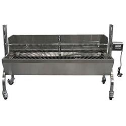 TITAN GREAT OUTDOORS Rotisserie Grill Roaster w/Windscreen Stainless Steel 13W 88LBS Capacity BBQ